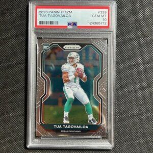 2020 Panini Prizm  #339 Tagovailoa Rookie RC PSA 10 Gem Mint Miami Dolphins